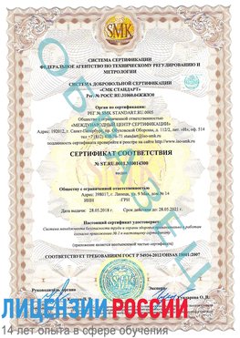 Образец сертификата соответствия Богородск Сертификат OHSAS 18001